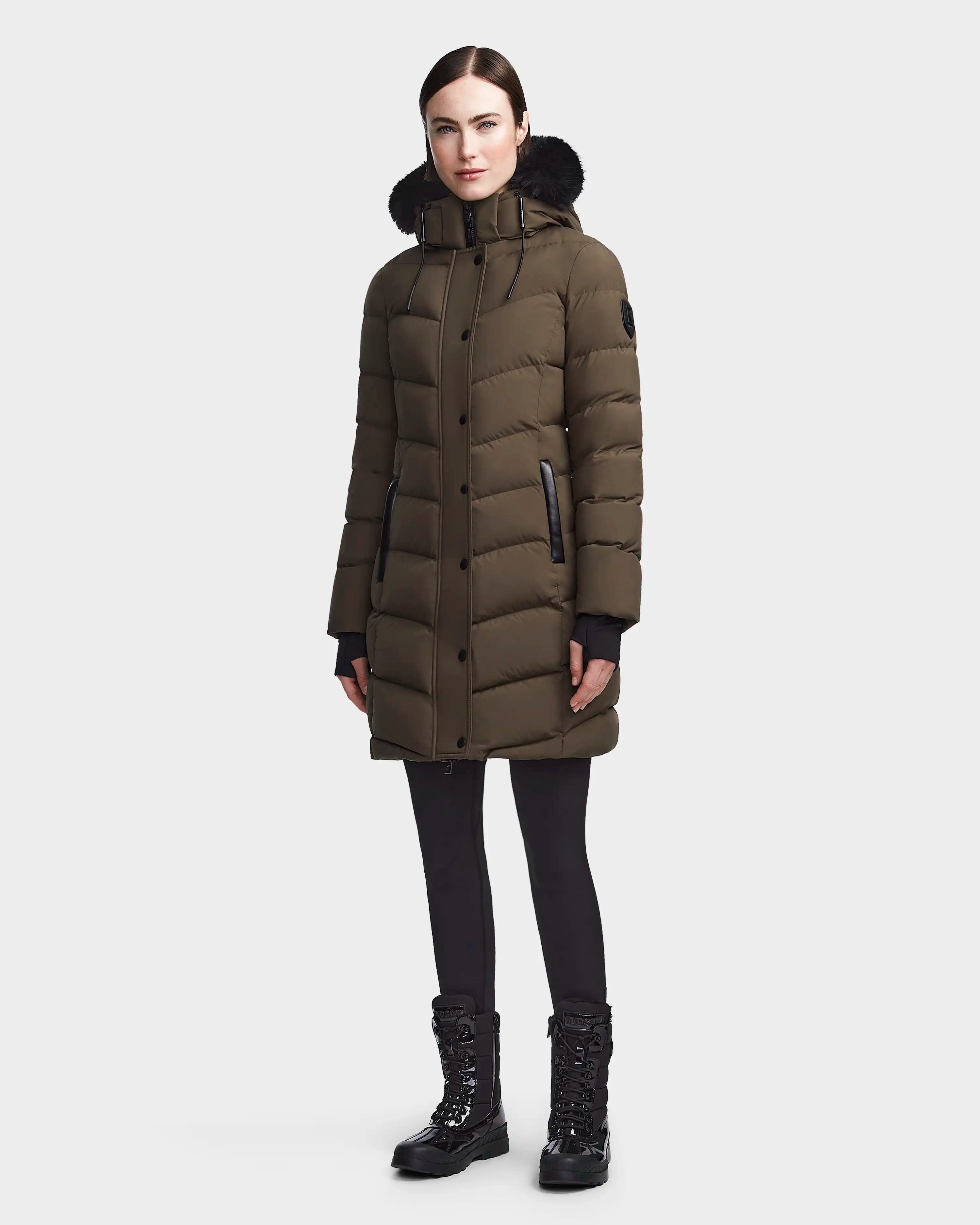 women's teddy bear coat -ELISA - L123516 Light Olive