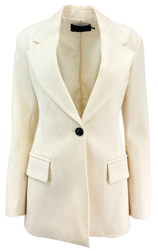 women's waterproof raincoat -Proenza Schouler Wool Blazer in Pale Yellow