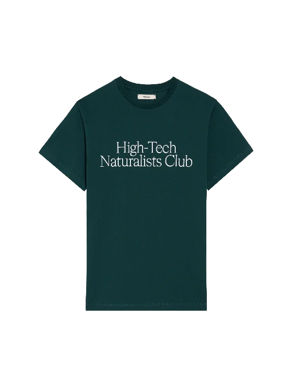 chic asymmetrical top for women -Womens High-Tech Naturalists Club T-shirt—foliage green