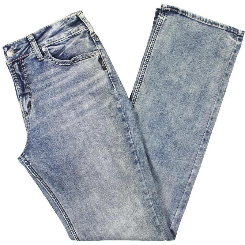 ladies' acid wash skinny jeans -Plus Suki Womens Denim Slim Bootcut Jeans