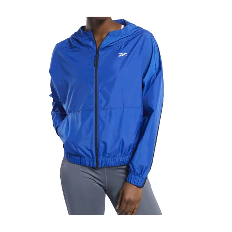 women's oversized corduroy jacket -Reebok Womens Comm Woven Windbreaker Jacket