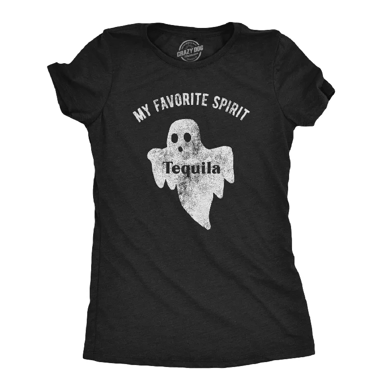 trendy tie-front crop top for ladies -My Favorite Spirit Tequila Women's T Shirt