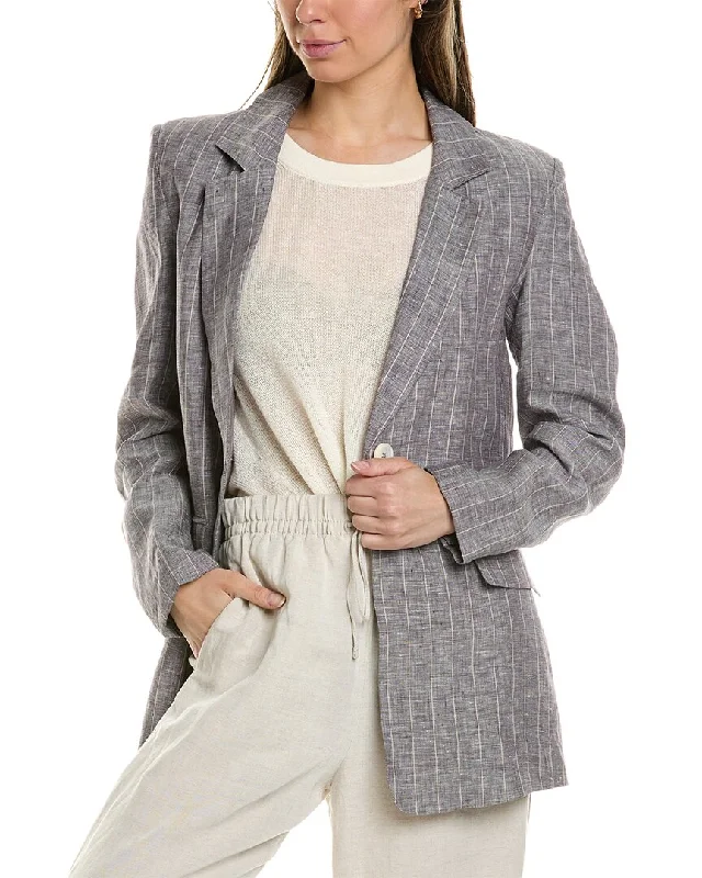 chic oversized blazer for women -OAT NEW YORK Linen Blazer