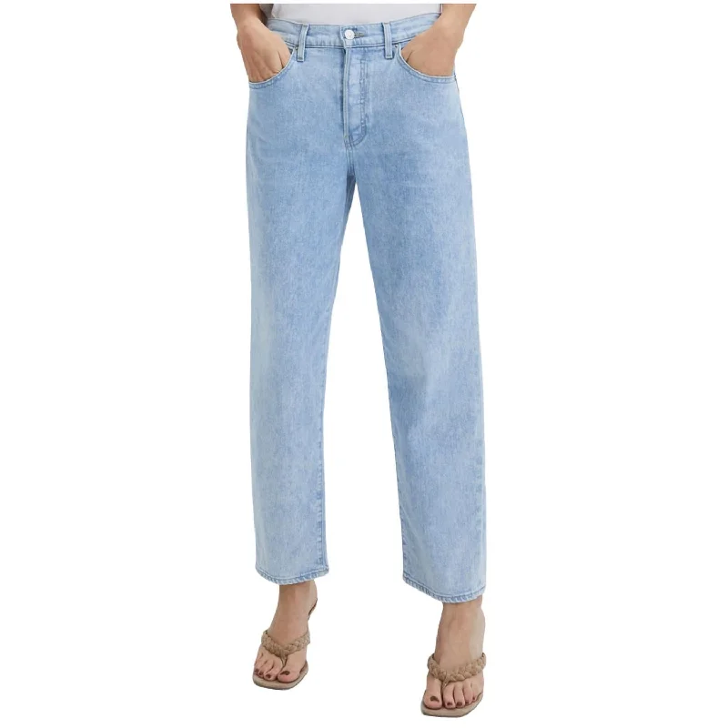 women's button-fly mom jeans -Blake Straight-Leg Jean In Glacier Blue