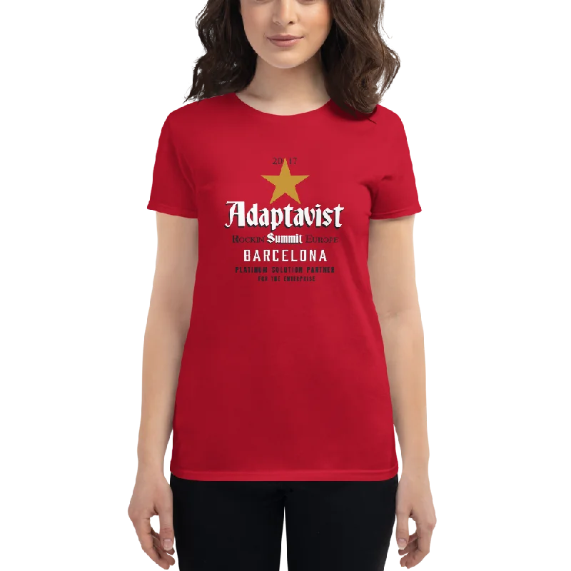 women's minimalist turtleneck top -Women's Adaptavist Barcelona Summit 2017 T-shirt CB2