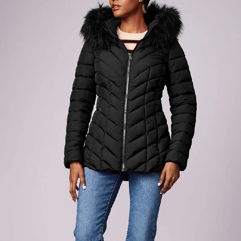 classic women's wool coat -Quilted Puffer Jacket