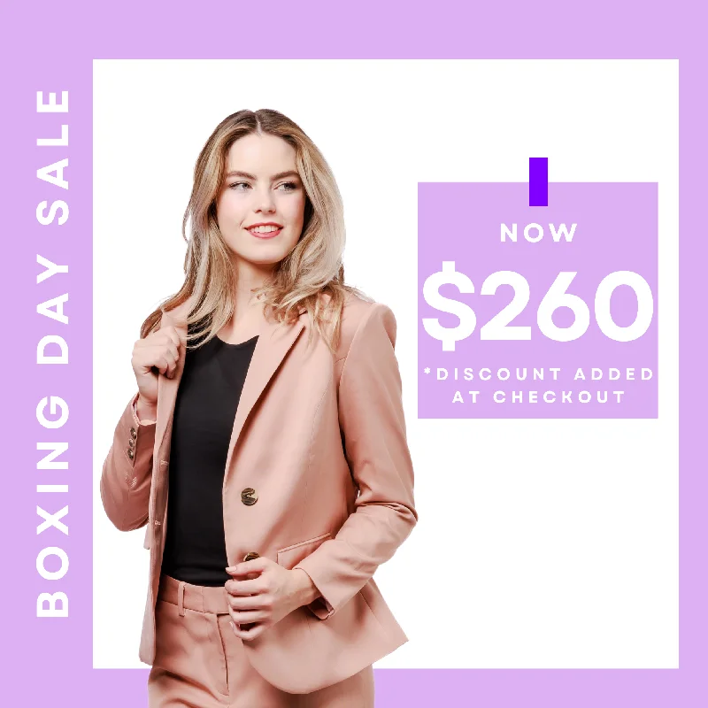 warm down coat for women -Rose Confidence Blazer