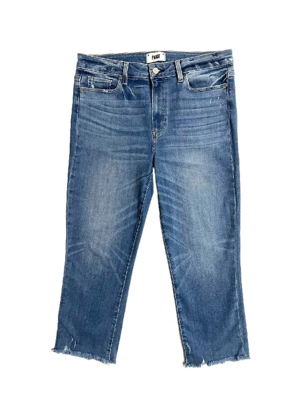 women's black high-waisted jeans -Women's Hoxton Straight Crop Jeans In Blue