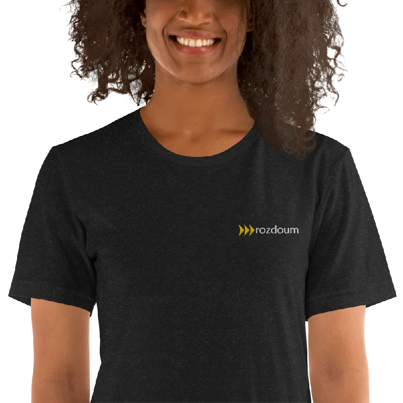 cute graphic tee for ladies -Rozdoum - Embroidered Unisex t-shirt