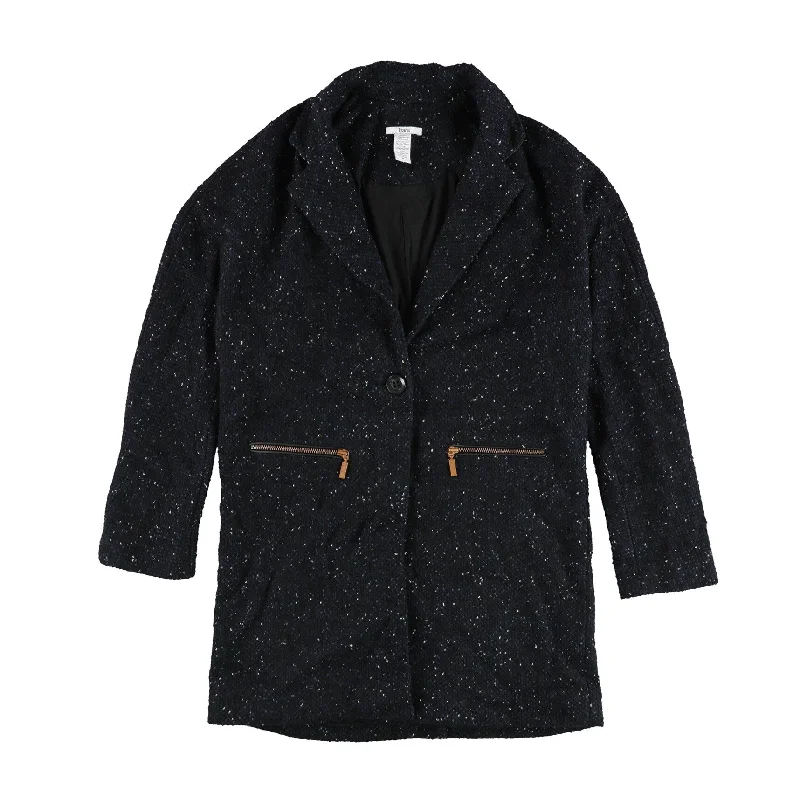 classic women's wool coat -bar III Womens Multi Jacket, Black, Small