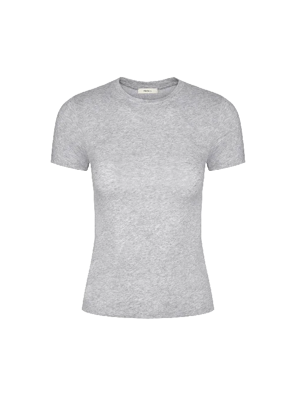 ladies' loose-fit batwing top -Women's 365 Cotton-Stretch T-shirt—grey-marl