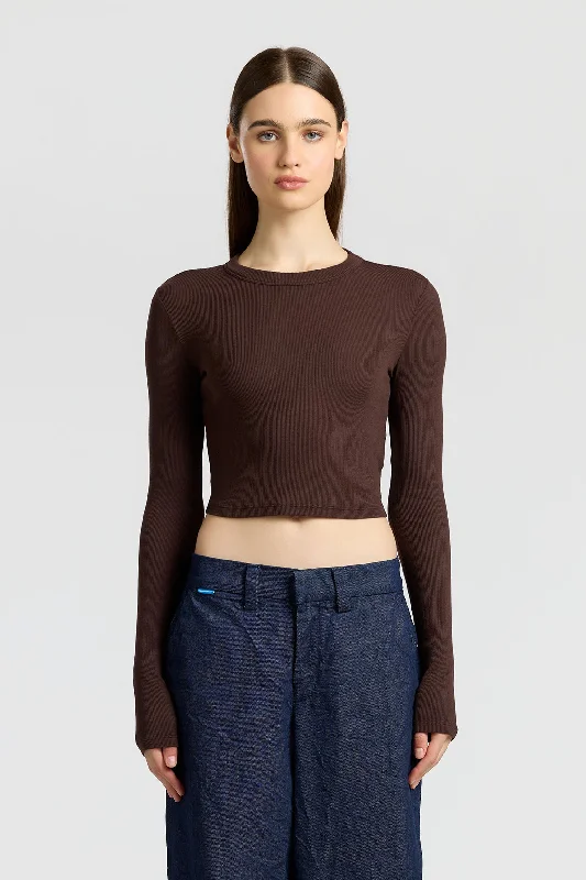 chic pleated detail top for ladies -Verona Crop Shirt