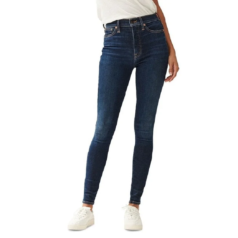 stylish flare-leg denim for ladies -Lucky Brand Women's High Waist Skinny Jeans Blue Size 4