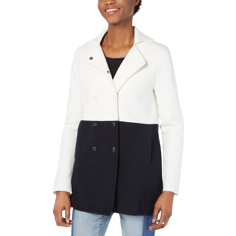 urban streetwear jacket for women -Tommy Hilfiger Womens Colorblocked Pea Coat