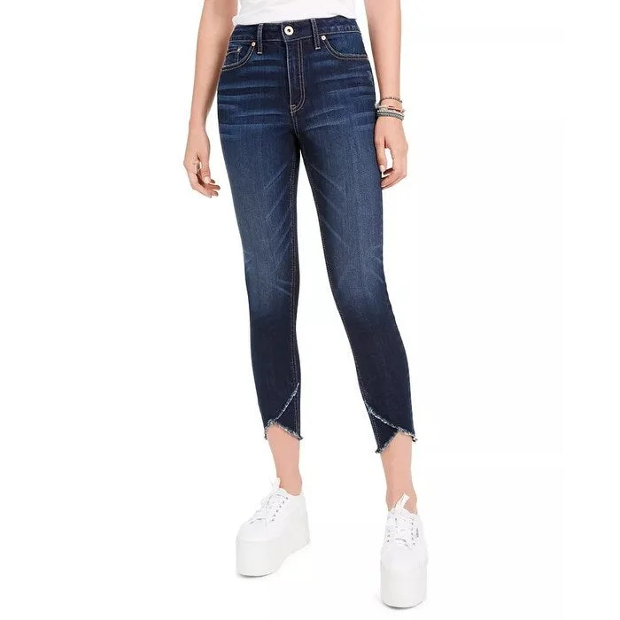 ladies' slim bootcut jeans -American Rag Junior's High Rise Raw Edge Skinny Jeans Blue Size 3