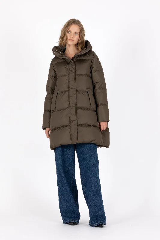 military-style coat for women -DOWN COAT NEV