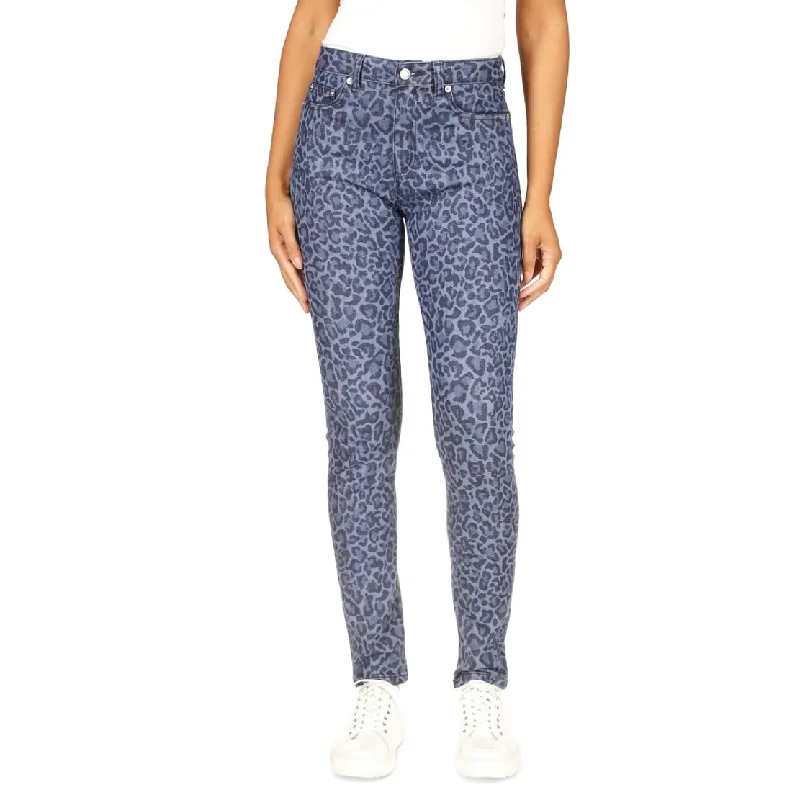 ladies' ankle-length skinny jeans -Michael Kors Women's Selma High Rise Straight Skinny Jeans Blue Size 2Petite - 2 Petite