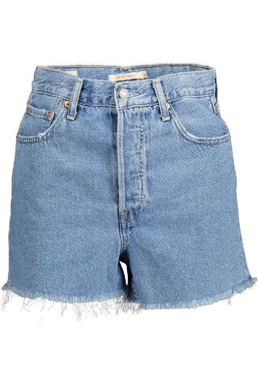 chic cropped ankle jeans for ladies -Levi's Chic Fringed Hem blue Shorts in  Women's blue