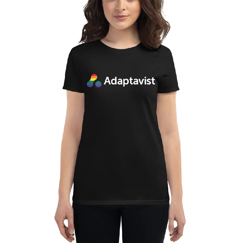 ladies' cowl neck blouse -Women's Printed T-shirt - Adaptavist Pride Glyph CB2