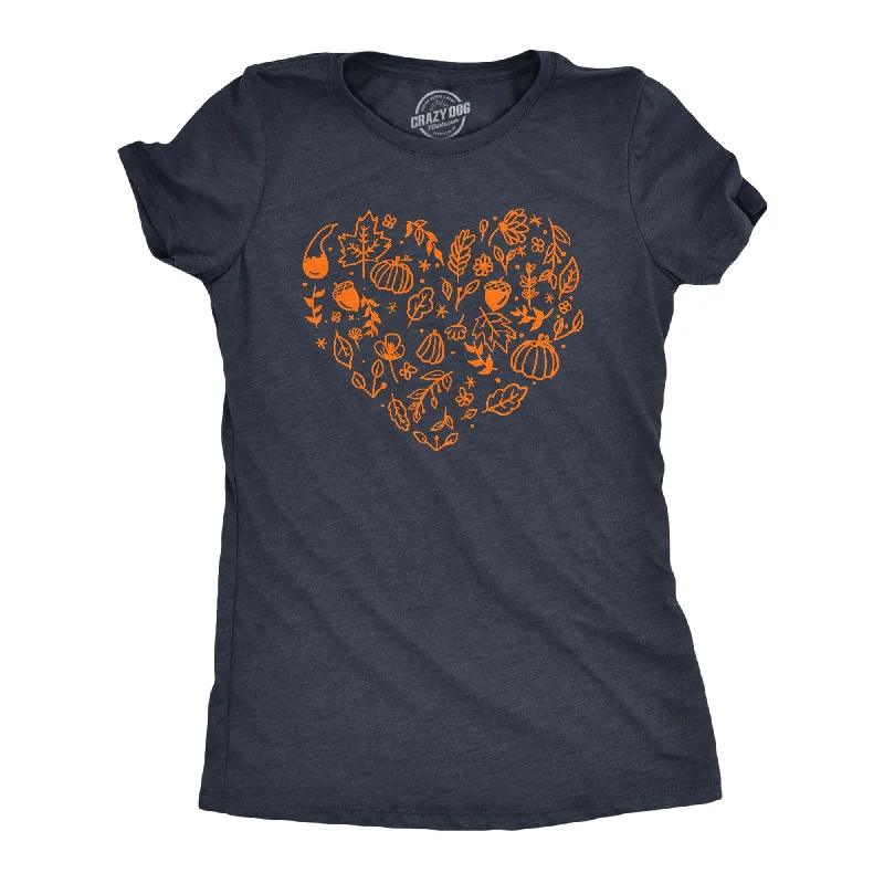 women's casual blouse -Fall Season Heart Women's T Shirt