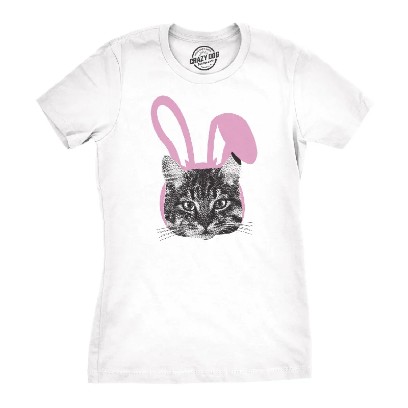 stylish wrap top for ladies -Easter Cat Women's T Shirt