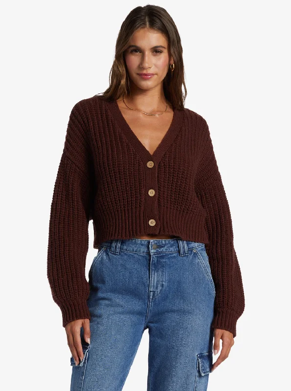 women's sleeveless pleated blouse -Sundaze Sweater - Bitter Chocolate