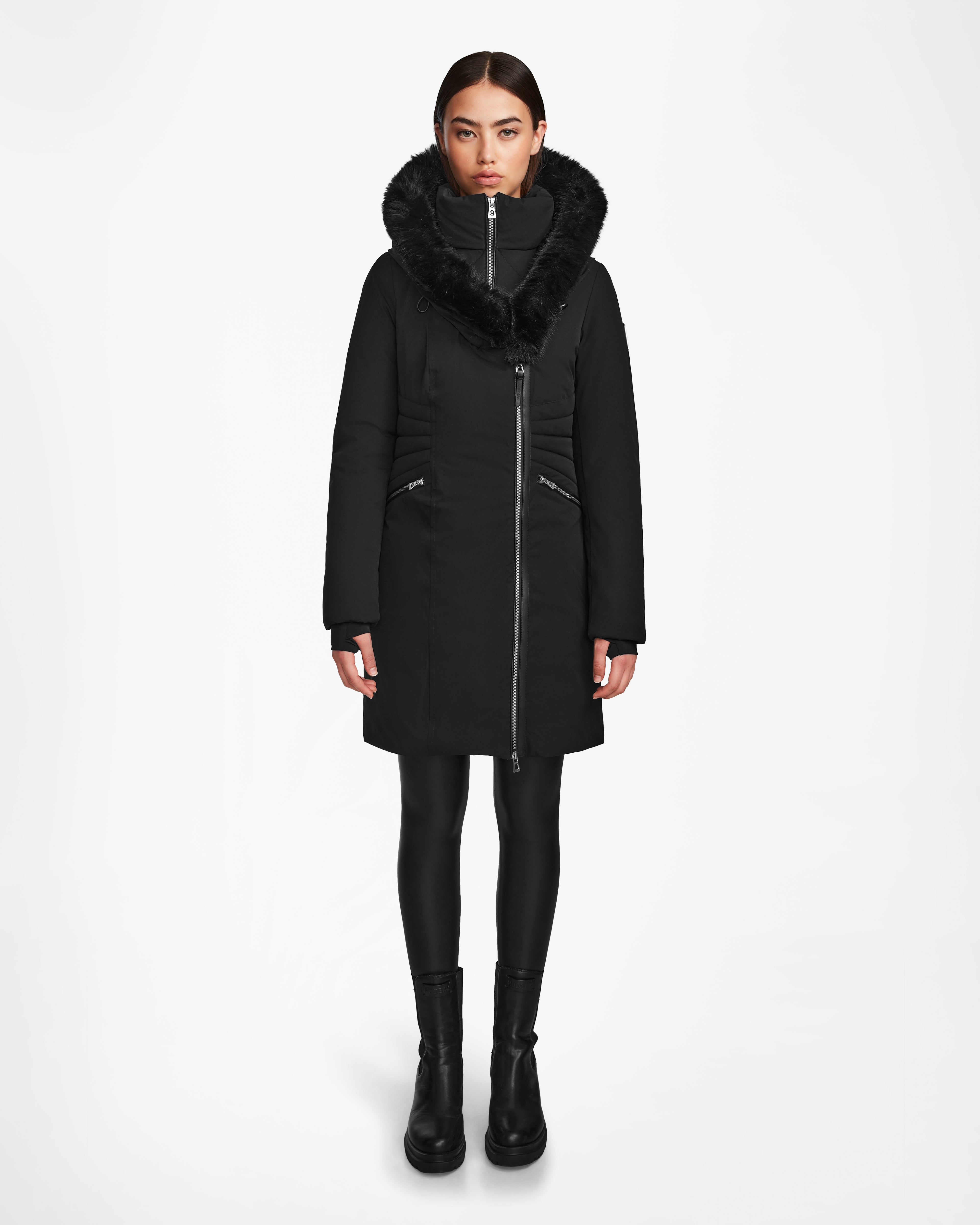 winter parka for women -CORA - L124513 Black