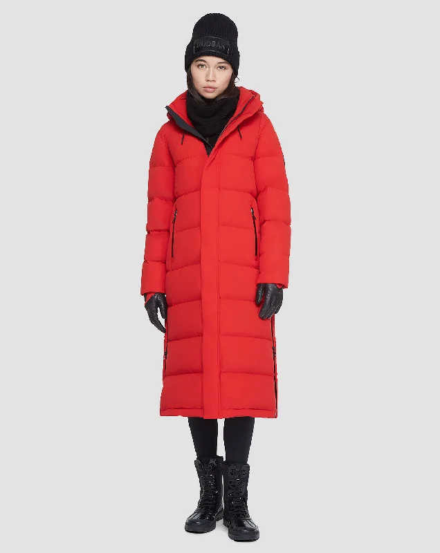 versatile trench coat for ladies -MAO - 8121518 POPPY RED