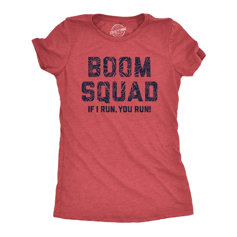 casual scoop neck t-shirt for women -Boom Squad Women's T Shirt