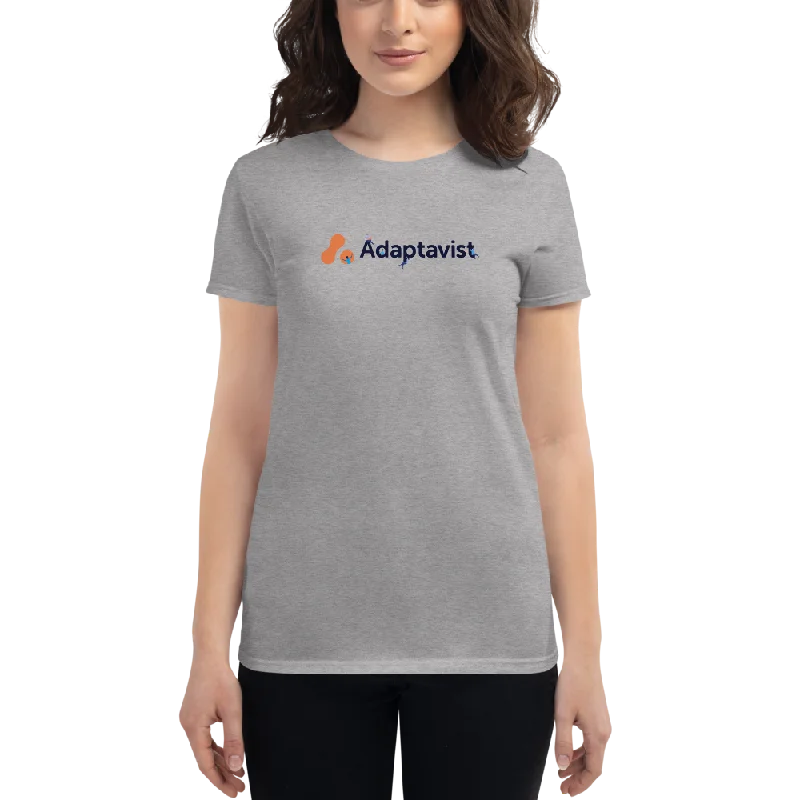 stylish cutout shoulder top for women -Women's Adaptavist Logo Design T-Shirt MC