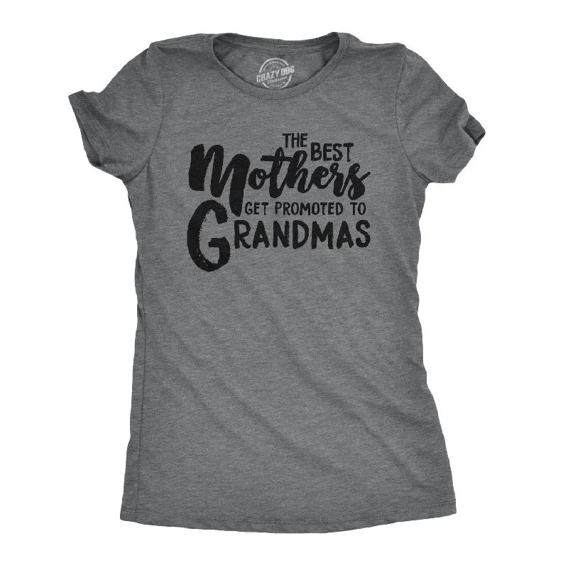 ladies' henley button t-shirt -The Best Mothers Get Promoted To Grandmas Women's T Shirt