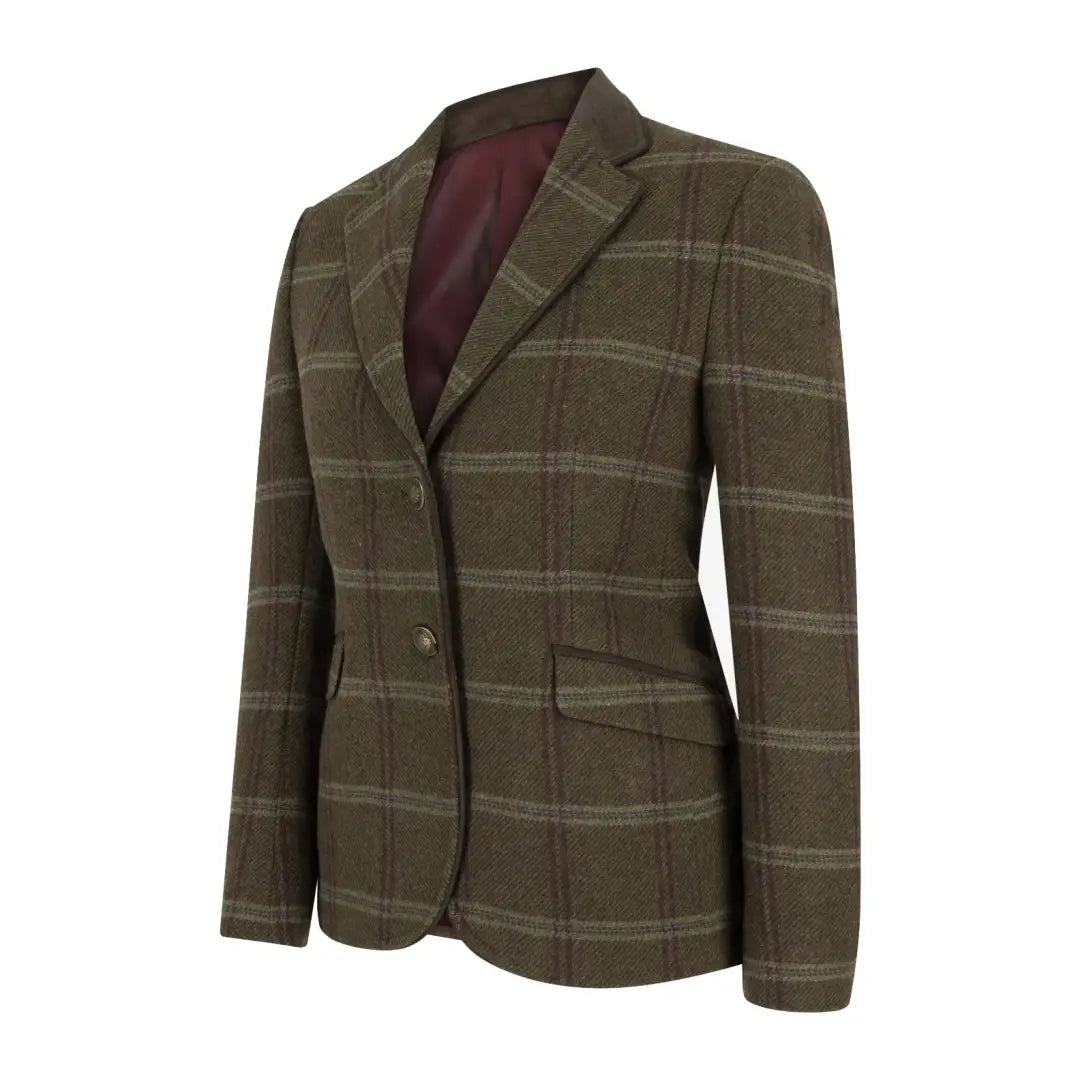 urban style cropped puffer jacket -Hoggs Of Fife Musselburgh Ladies Tweed Hacking Jacket