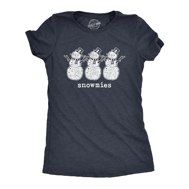 casual relaxed-fit blouse for women -Snowmies Women's T Shirt