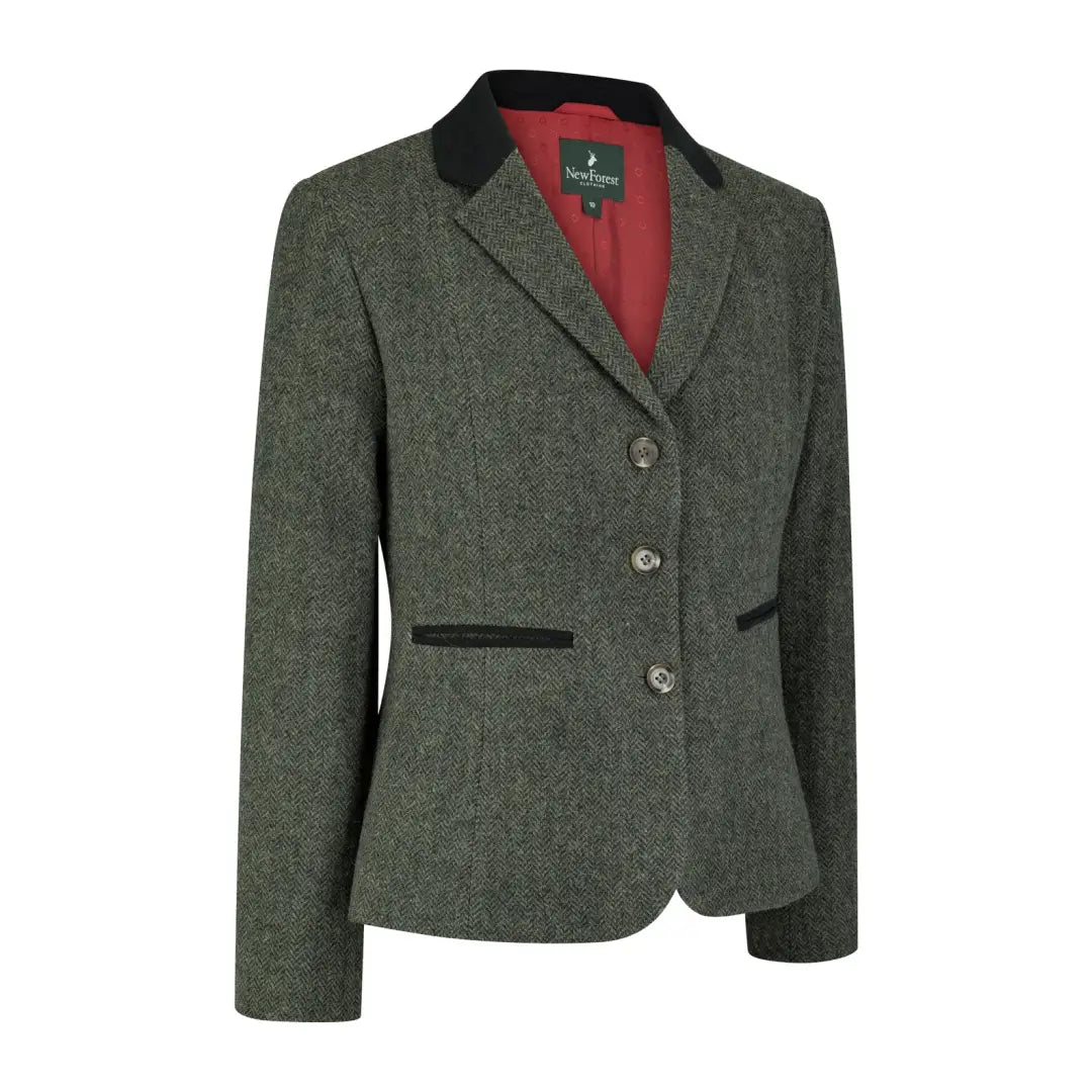 stylish houndstooth coat for women -New Forest Polly Tweed Blazer