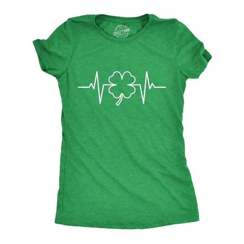 breathable workout top for women -St. Patrick's Heart Beat Women's T Shirt