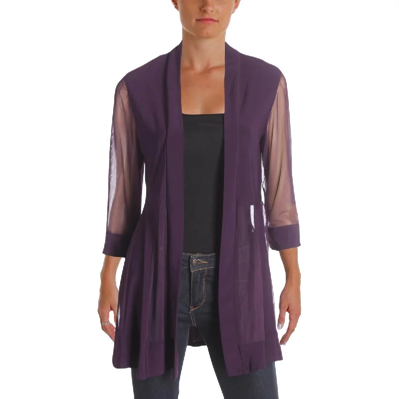 casual linen jacket for women -R&M Richards Womens Illusion 3/4 Sleeves Jacket