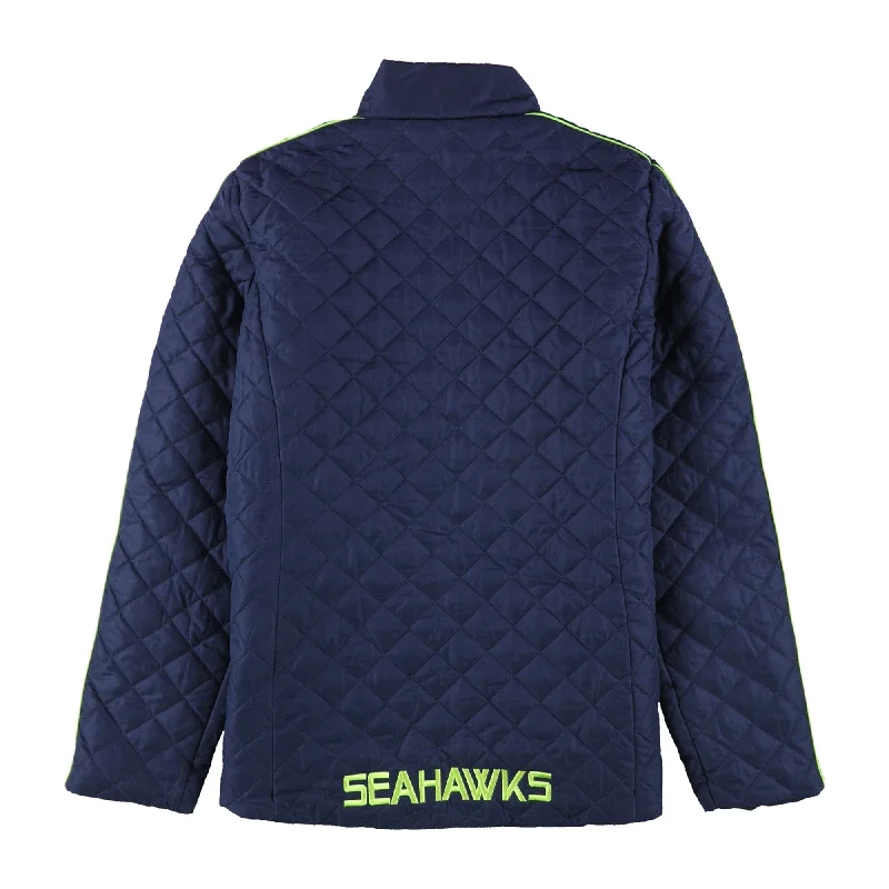 women's hooded winter jacket -G-Iii Sports Womens Seattle Seahawks Quilted Jacket