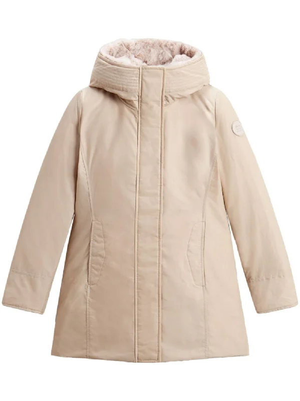 ladies' long hooded winter coat -Woolrich Women's Coats