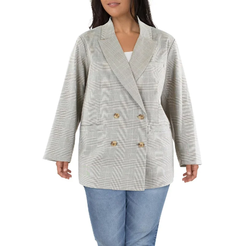 ladies' quilted coat -Levi Strauss & Co. Womens Plus   Suit Separate Work Wear Double-Breasted Blazer