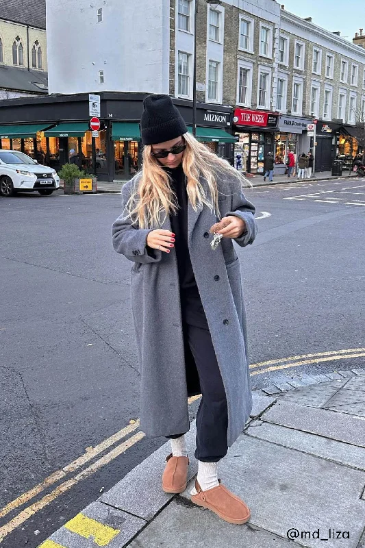 elegant long coat for women -OVERSIZED WOOL BLEND COAT