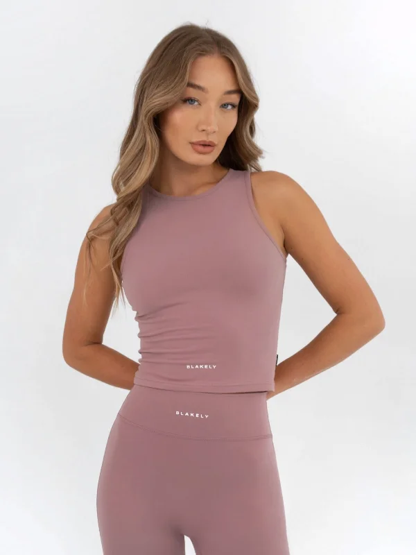 trendy crop top for women -Ultimate Soft Vest - Dusty Pink