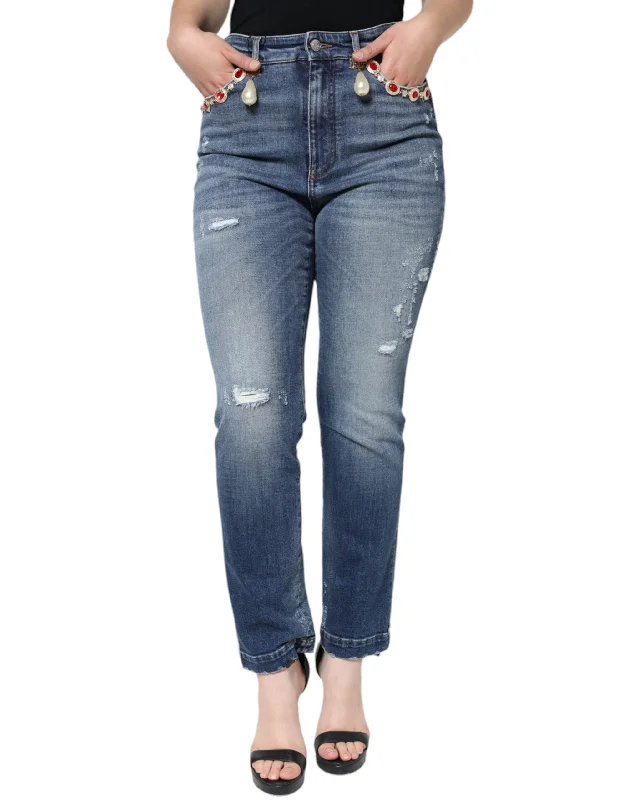 stretch flare-leg jeans for women -Dolce & Gabbana   Cotton Tatte Skinny  Women's Jeans