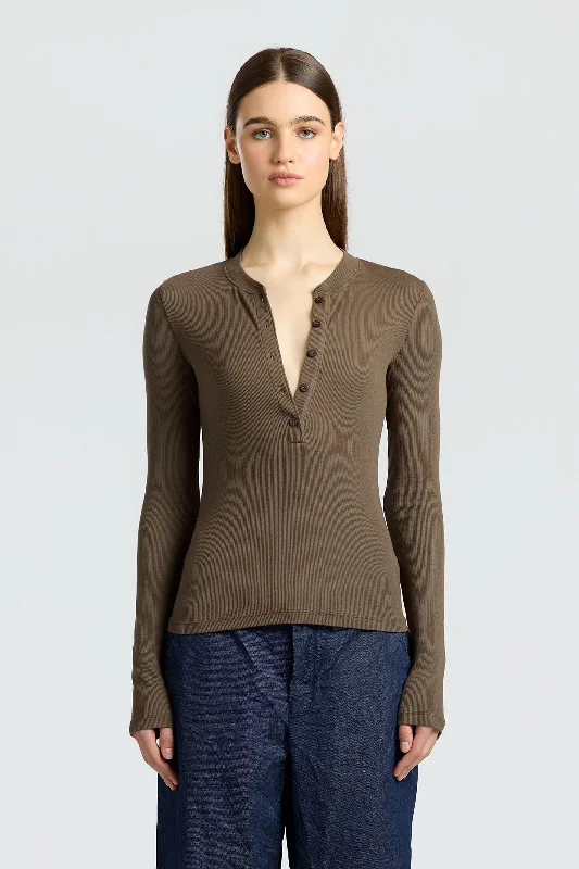 women's oversized sweatshirt -Verona Henley