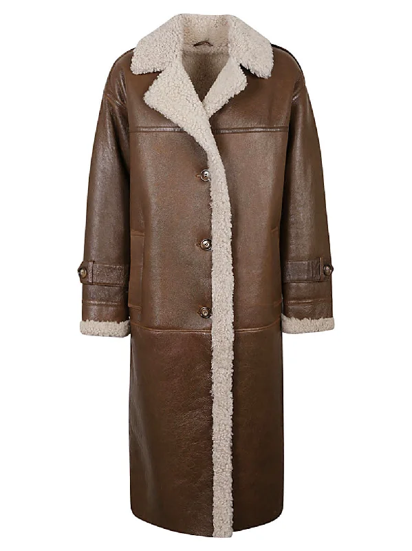 women's oversized corduroy jacket -Enes Women's Coats Camel