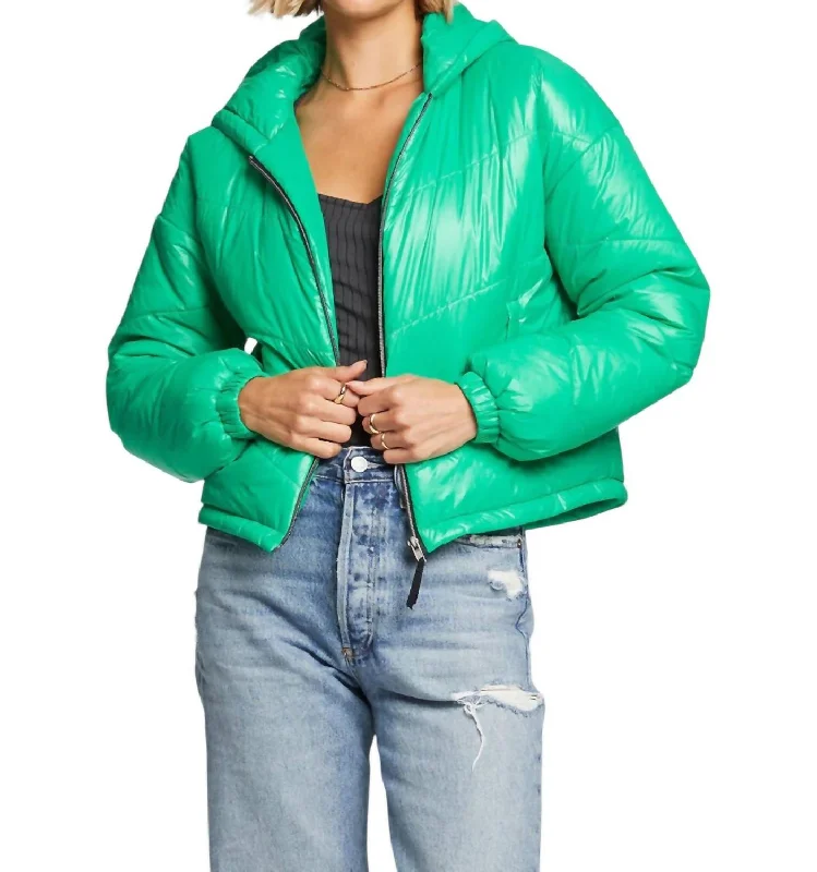 waterproof windproof raincoat for women -Marsily Jacket In Electric Green