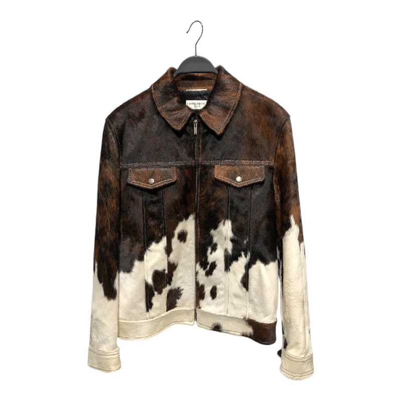 women's bohemian style kimono jacket -SAINT LAURENT/Leather Jkt/Leather/MLT/Animal Pattern/