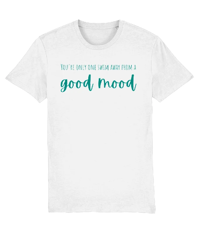 ladies' pastel-colored top -You're Only One Swim Away from a Good Mood Unisex Organic Cotton T-shirt