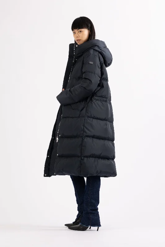 women's varsity bomber jacket -ELONGATED DOWN COAT EZA