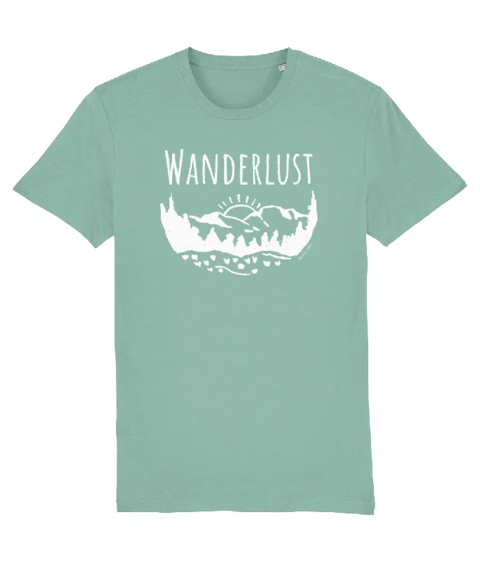 stylish satin camisole for ladies -Wanderlust Unisex Organic Cotton T-shirt