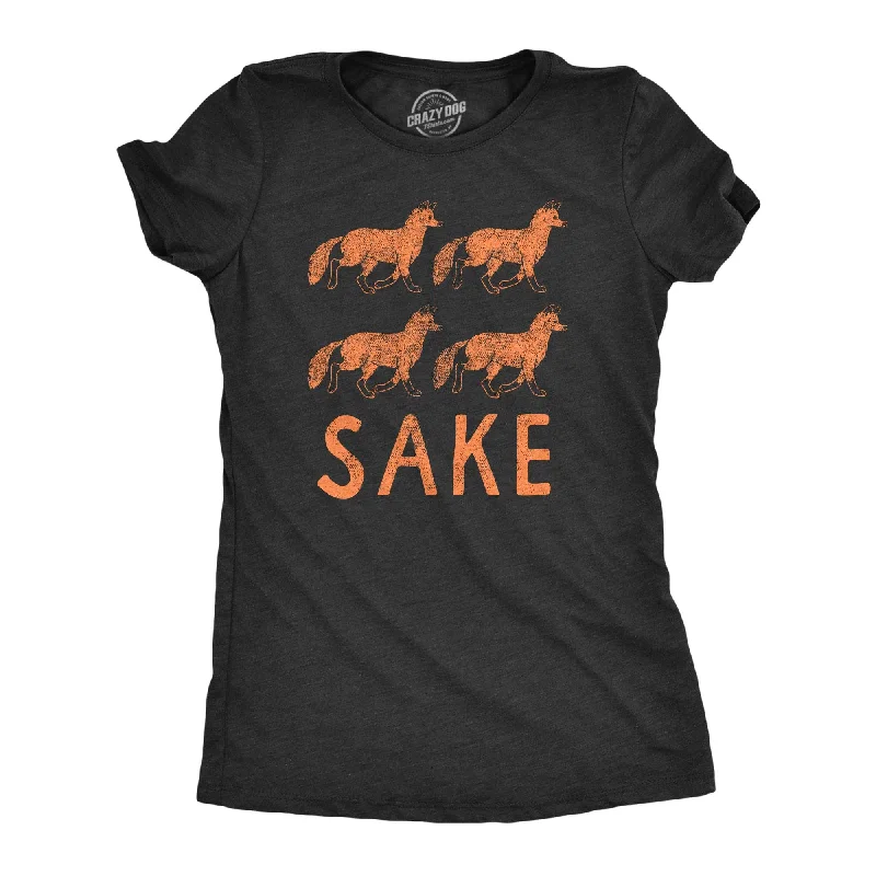 fashionable split hem blouse for women -Four Fox Sake Women's T Shirt